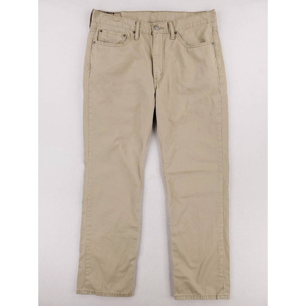 Levis 514 Pants Mens 36x32 Beige Chino Slim Straight Pants Workwear Streetwear